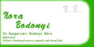 nora bodonyi business card